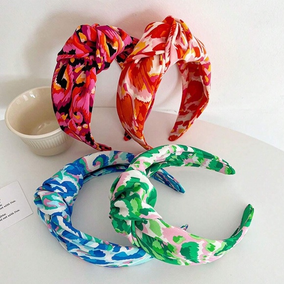 Vibrant Water Color Knot Headband